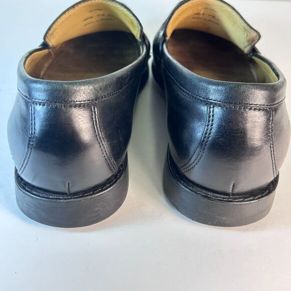 Johnston & Murphy Men\'s Black Leather Classic Penny Loafer Size 11M